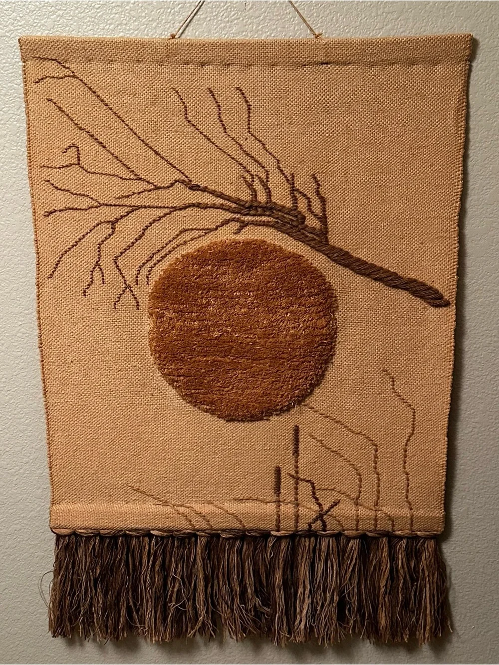 Mid-Century Modern Don Freedman Fiber Art Tapestry Wall Hanging 30”x44”